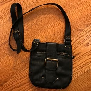 EUC Linea Pelle Crossbody Bag, Black